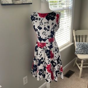 Vintage style floral sleeveless dress size XL